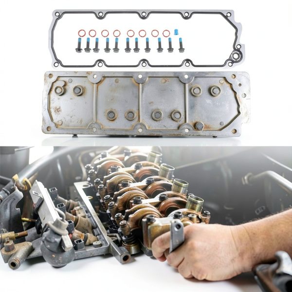 A ABSOPRO Engine Valley Cover Gasket for Cadillac CTS-1