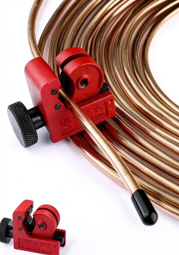 carleef Brake Line Flaring Tool Kit 3/16 Red 25Ft Copper Nickel Hose-3