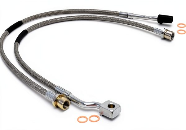 Rough Country Stainless Steel Brake Line Kit Extended 5-7.5 Lift Front-0