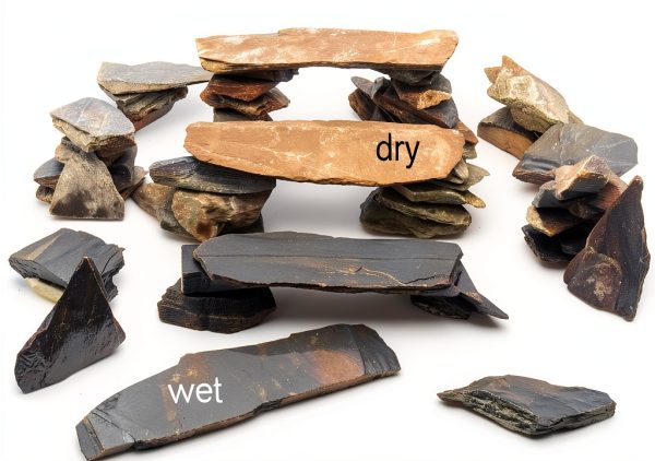CFKJ Slate Stone Rocks 4‑Piece Aquarium Set 2‑5″ & 8″ PH Neutral-3