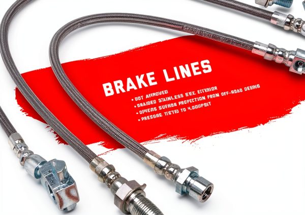 Rough Country Brake Lines for 2007-2018 Jeep Wrangler JK 4-6in Lift-1