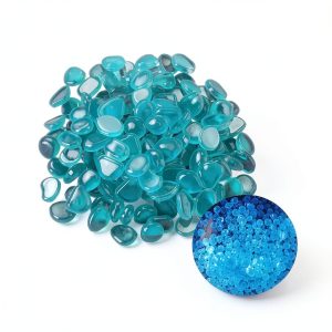 Glow in The Dark Pebbles Mzekgxm 100pcs Blue Luminous Decorative Rocks-0