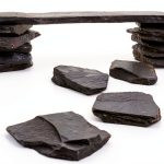 Natural Slate Stone Rocks Blue Handcart Décor 3lb Mix 2-3in & 8in-0