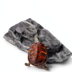 Turtle Basking Platform YZHZOM Resin Floating Terrace Gray 3x2x3-0