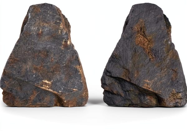 Natural Slate Stone Rocks Blue Handcart Décor 3lb Mix 2-3in & 8in-3