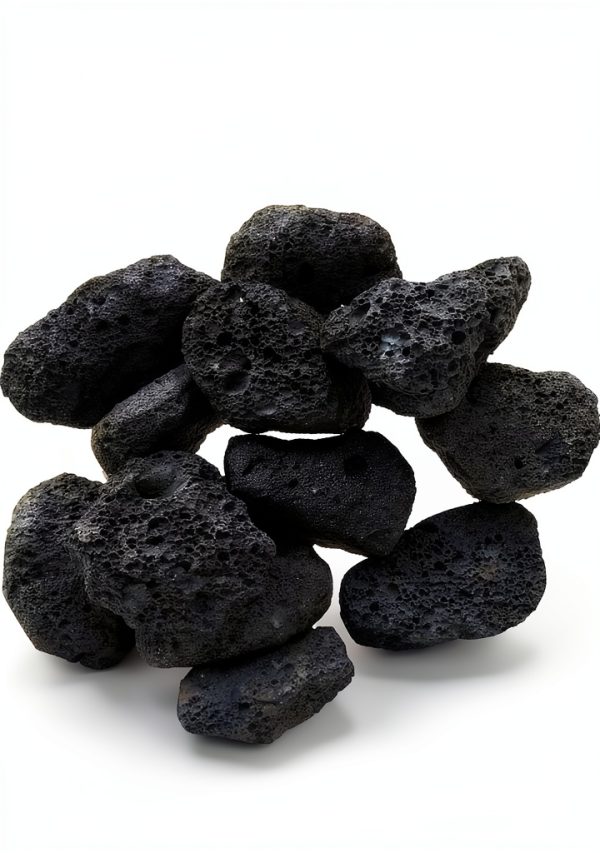 Tfwadmx 10 Pack Aquarium Black Lava Rock Fish Tank Volcanic Pumice Stones for Fish Shrimp Betta(1.18''-1.96'')-5