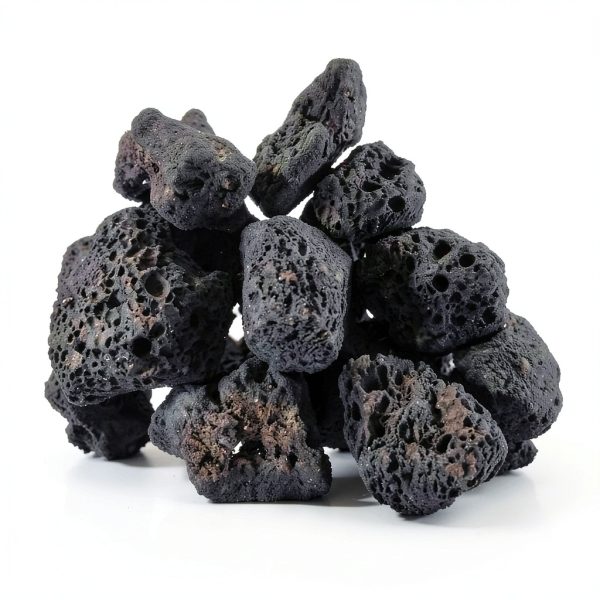 Tfwadmx 10 Pack Aquarium Black Lava Rock Fish Tank Volcanic Pumice Stones for Fish Shrimp Betta(1.18''-1.96'')-2