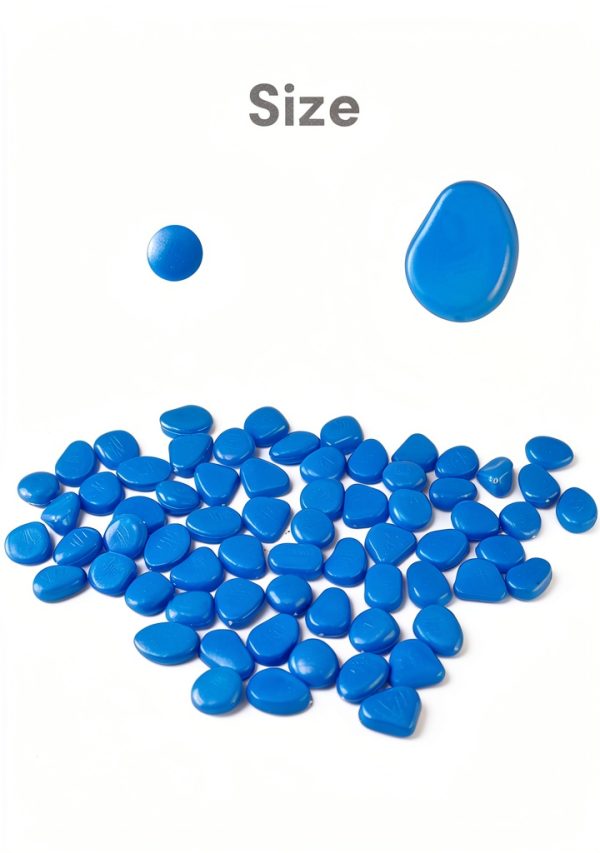Glow in the Dark Fish Tank Rocks by Oubest - 100pcs White Pebbles-5