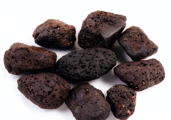 Tfwadmx 10 Pack Aquarium Black Lava Rock Fish Tank Volcanic Pumice Stones for Fish Shrimp Betta(1.18''-1.96'')-1