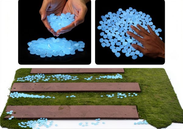 Glow in the Dark Fish Tank Rocks by Oubest - 100pcs White Pebbles-4